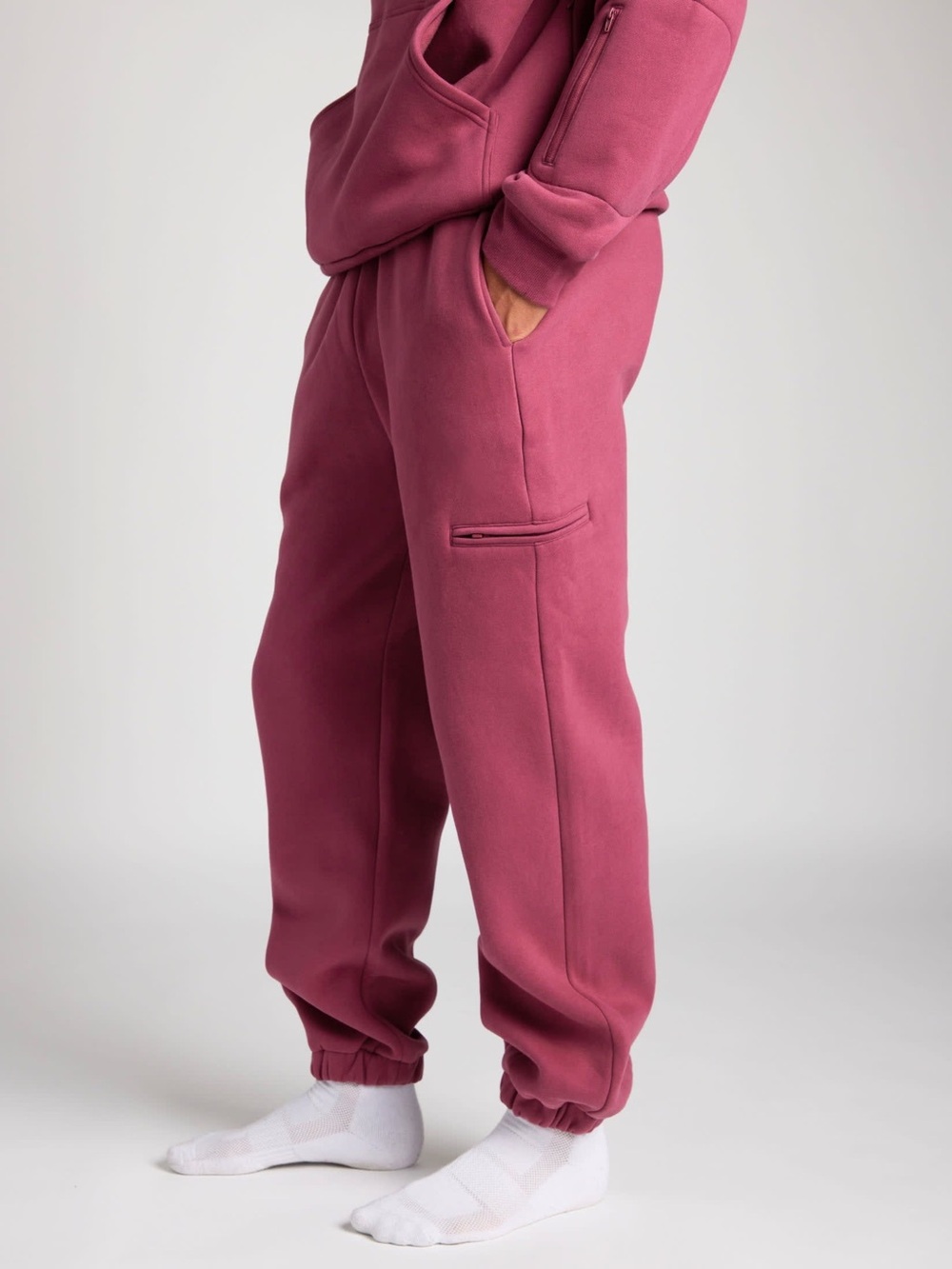 COMFRT Airplane Mode Sweatpants in Berry